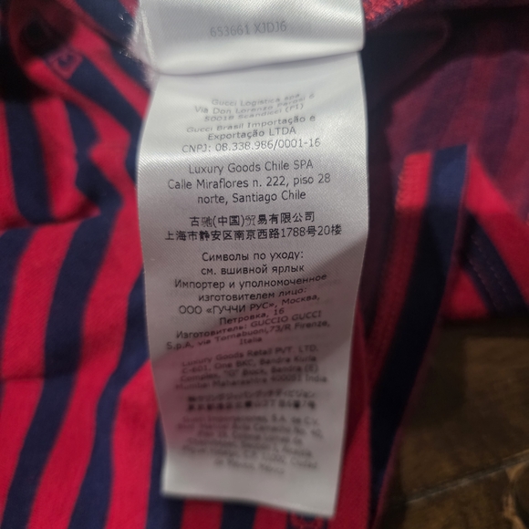 Gucci Kids Red and Blue Striped T-Shirt Size 10 Like New 👑🌟 - Picture 7 of 9